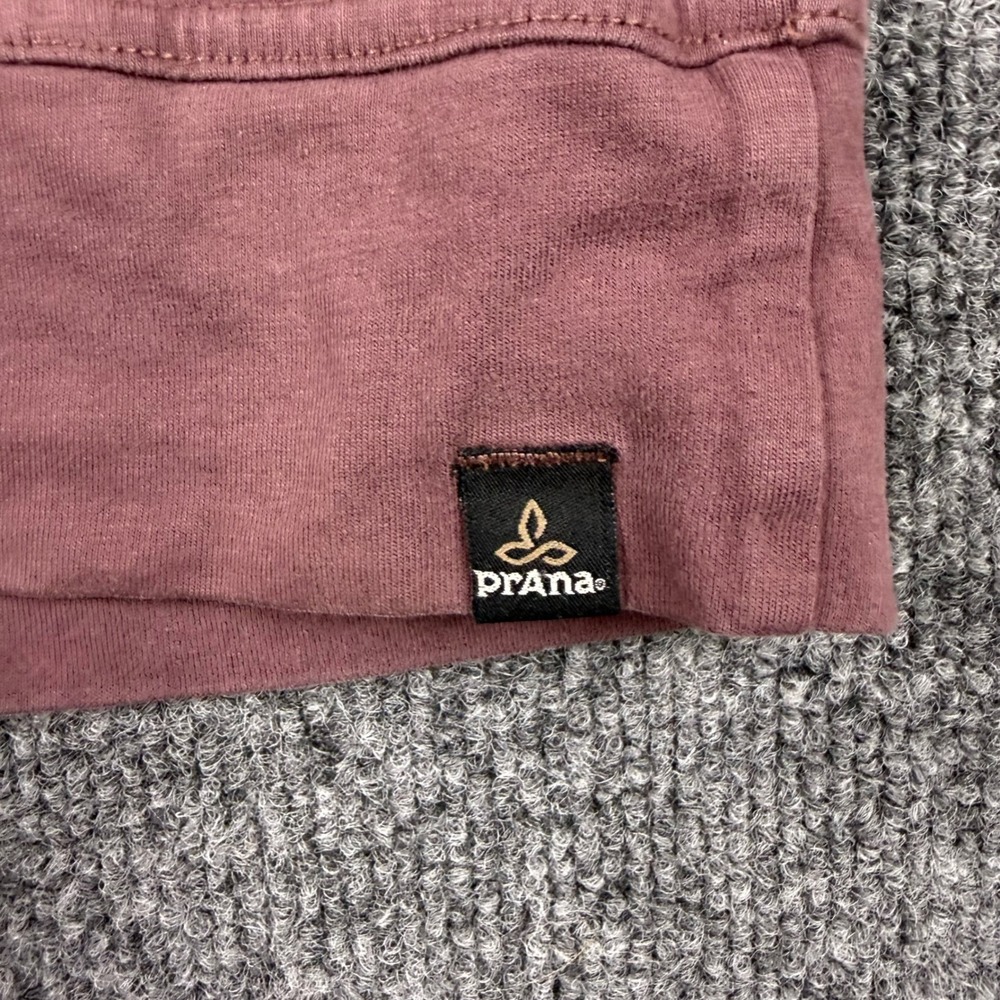 Prana SAMO Embroidered Hoodie Mens Medium Purple Long Sleeve Pullover Sweatshirt - Picture 5 of 7